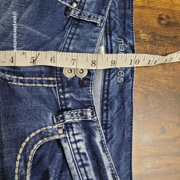 Maurices Jeans 28 Skinny Low Rise Sequins Embellished Thick Stitch Stretch Denim - Picture 8 of 12